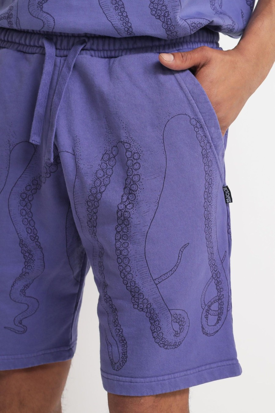 Uomo Octopus Bermuda | Dyed Sweatshort - Ametista