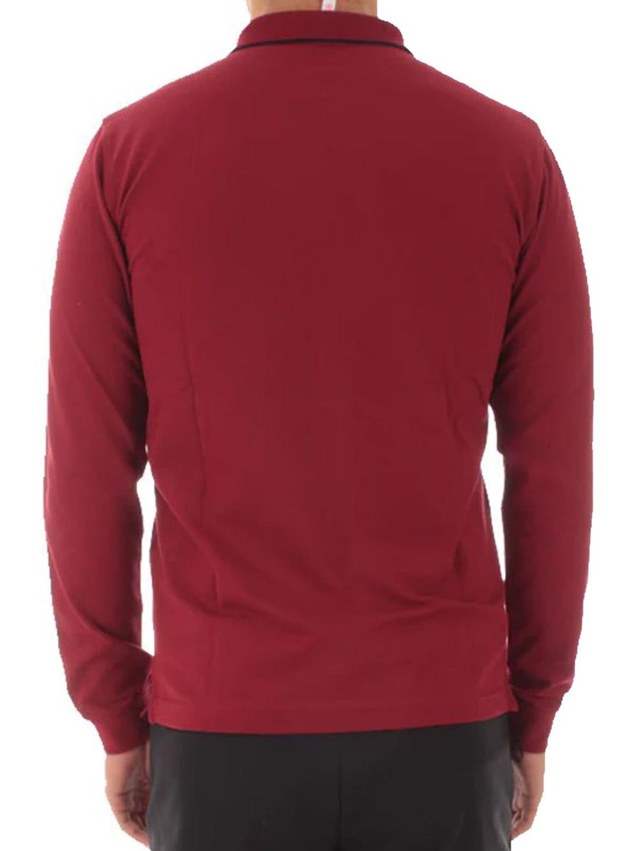 Uomo sun68 Polo | Polo Small Stripesel. L/S - Rosso