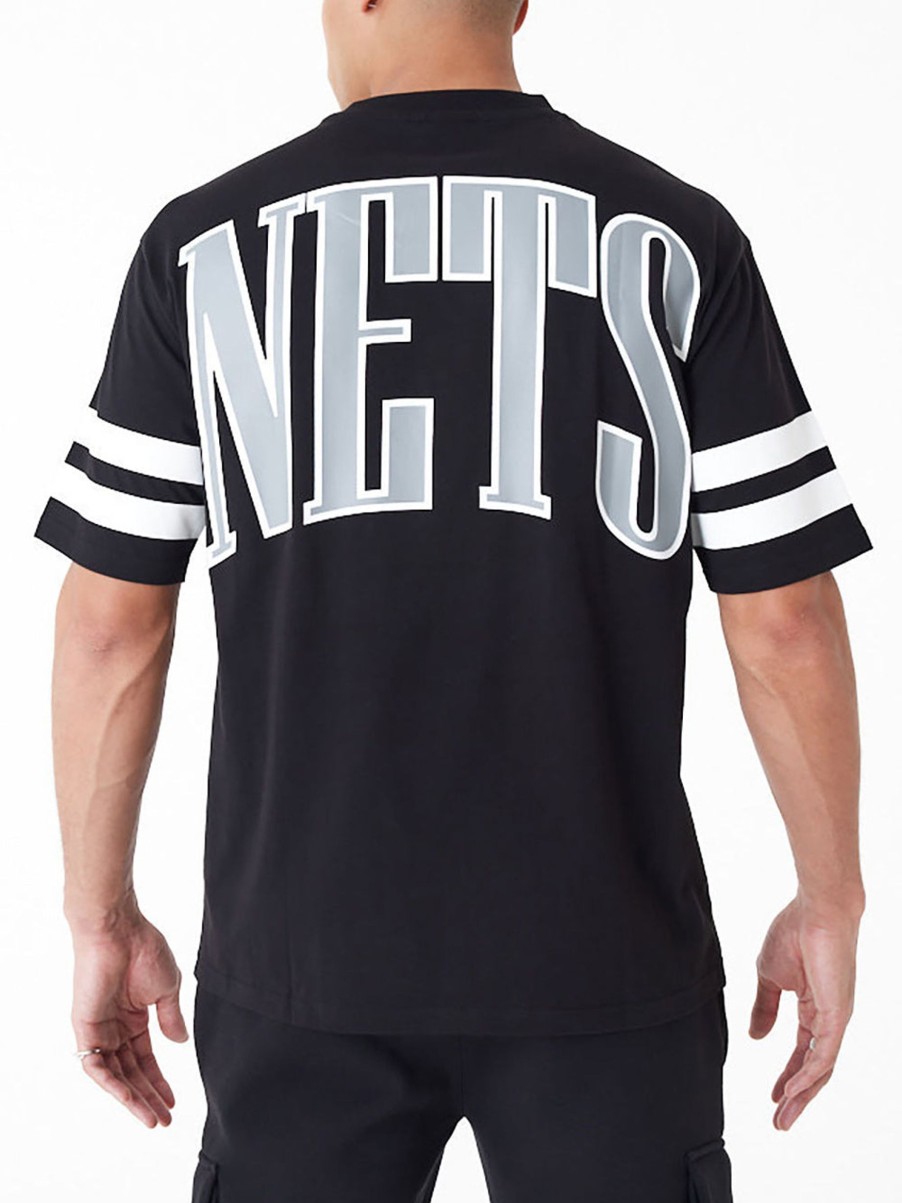 Uomo New Era T-Shirt | T-Shirt Oversize Brooklyn Nets Nba Arch Graphic - Nero