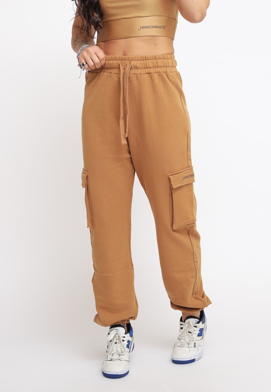 Donna Hinnominate Pantaloni Felpa | Pantalone In Felpa Con Stampa - Beige Nocciola