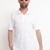 Uomo sun68 Polo | Polo Js Linen Solid - Bianco