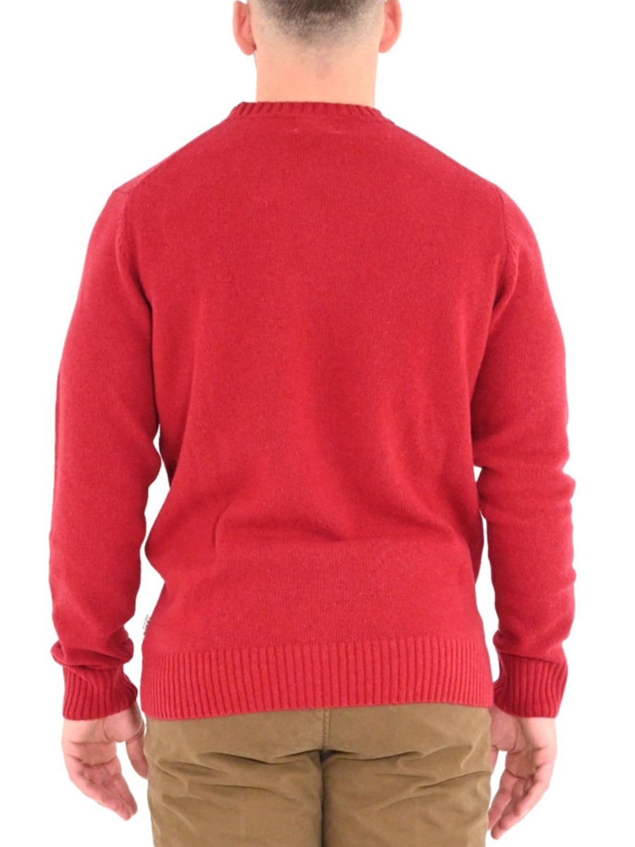 Uomo berna Pullover | M Paricollo Lambswool - Ciliegia