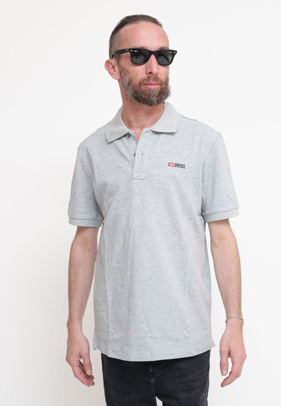 Uomo diesel Polo | T-Smith-Div Polo Shirt - Grey