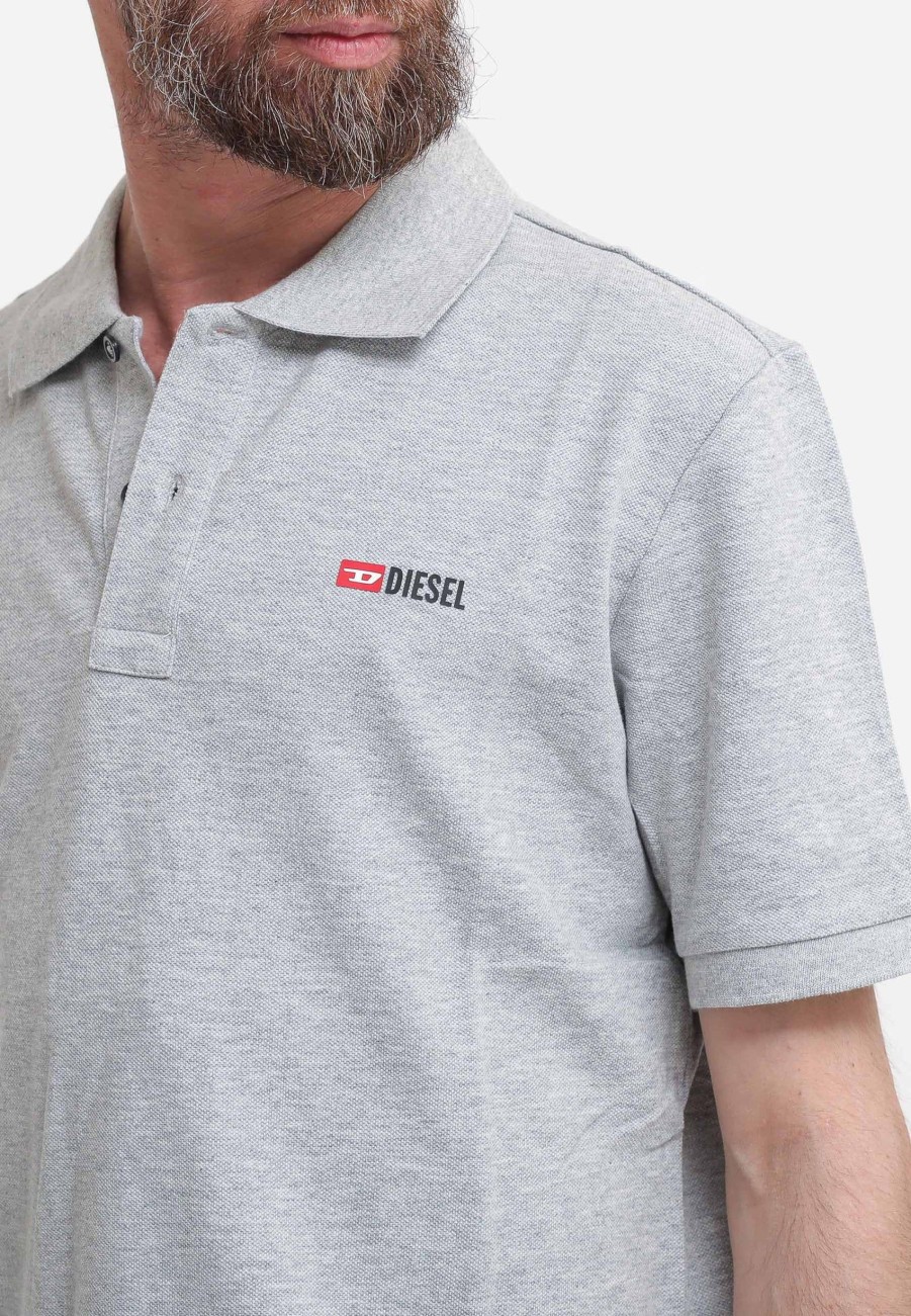 Uomo diesel Polo | T-Smith-Div Polo Shirt - Grey