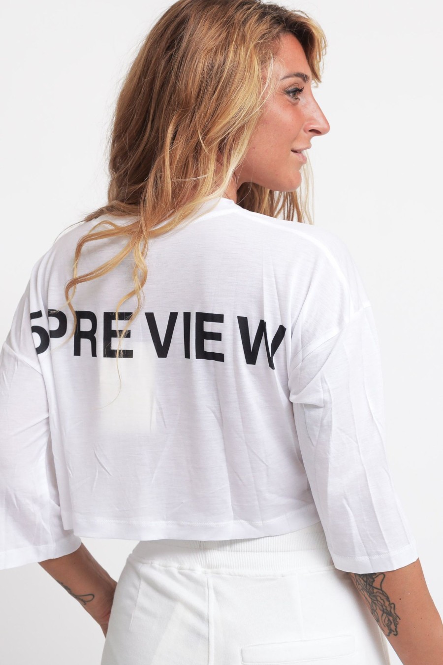 Donna 5preview T-Shirt | Big Logo Overzed Tee - Bright White