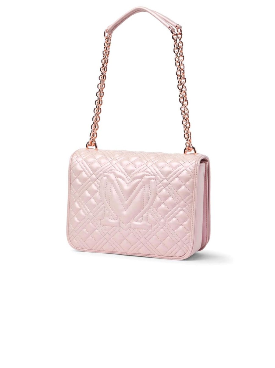 Donna love moschino Borse | Borsa Quilted Pu - Rose Gold Laminato