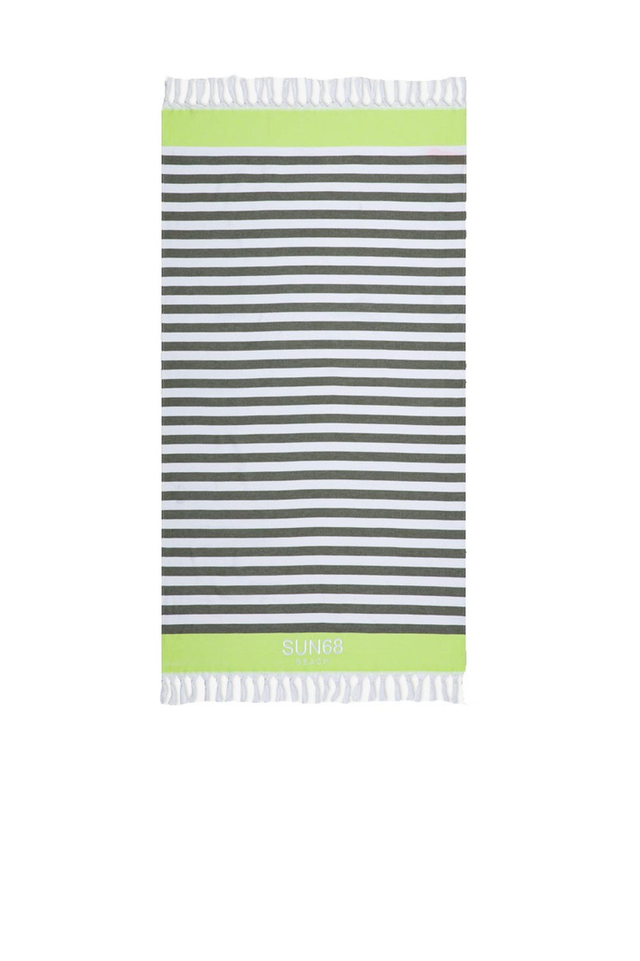 Uomo sun68 Beach Teli Mare | Beach Towel Stripes - Bianco/Militare