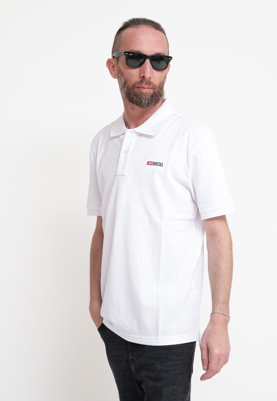 Uomo diesel Polo | T-Smith-Div Polo Shirt - White