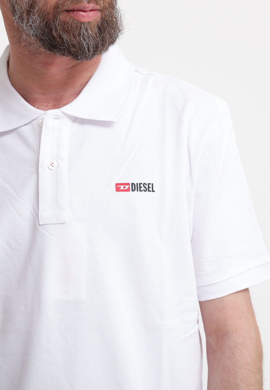 Uomo diesel Polo | T-Smith-Div Polo Shirt - White