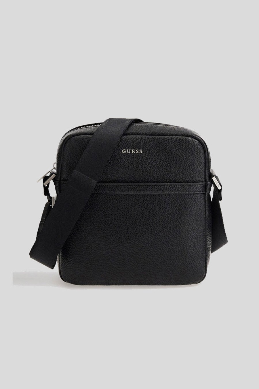 Uomo guess Borse | Riviera Top Zip Crossbody Flat - Black