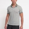 Uomo sun68 Polo | Polo Linen Stripes - Militare/Bianco