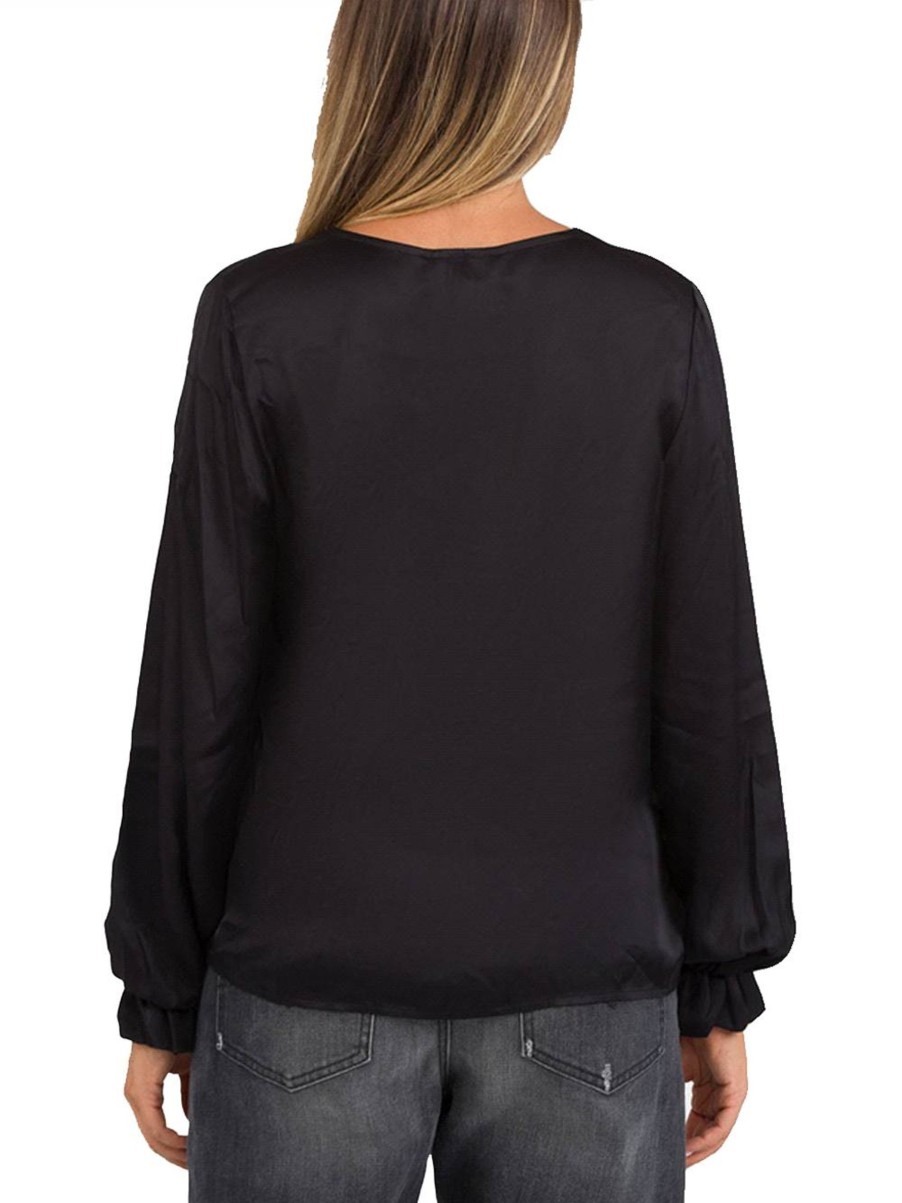 Donna kontatto Bluse | Blusa Scolla V - Nero