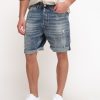 Uomo berna Bermuda | Bermuda Denim Scuro Rotto