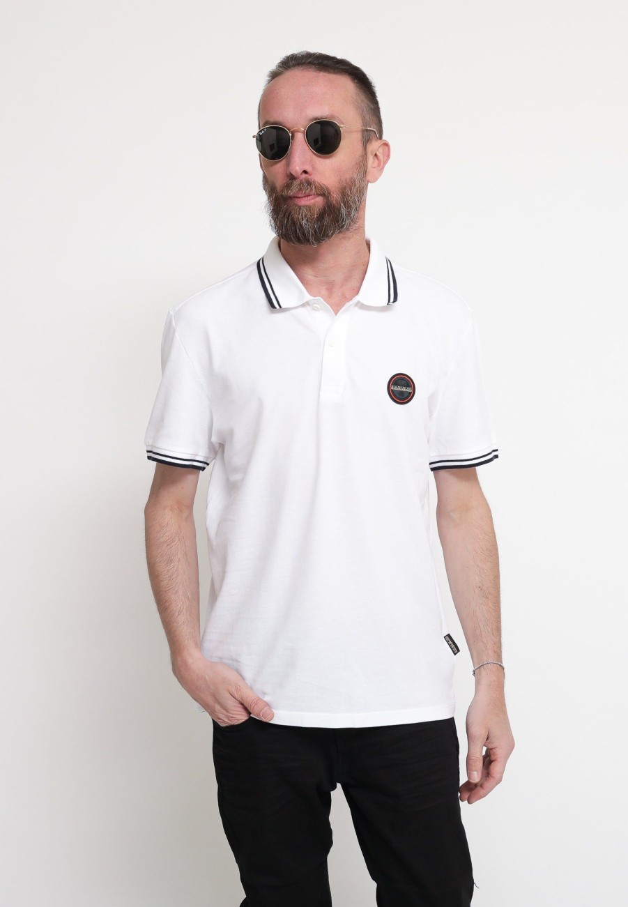 Uomo napapijri Polo | Np Ap Men Top E-Macas Ss - Bright White