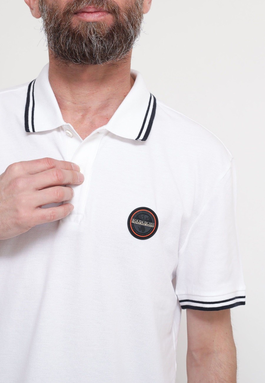 Uomo napapijri Polo | Np Ap Men Top E-Macas Ss - Bright White