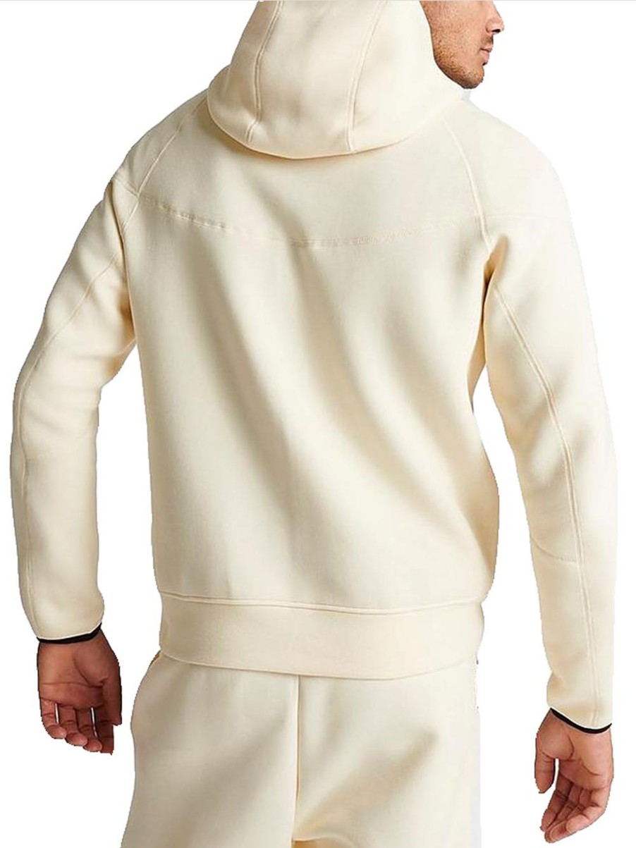 Uomo nike Felpe | Sportswear Tech Fleece Windrunner Felpa Con Cappuccio E Zip A Tutta Lunghezza - Cream