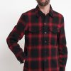 Uomo replay Giubbotti | Camicia Imbottita Check - Red Black