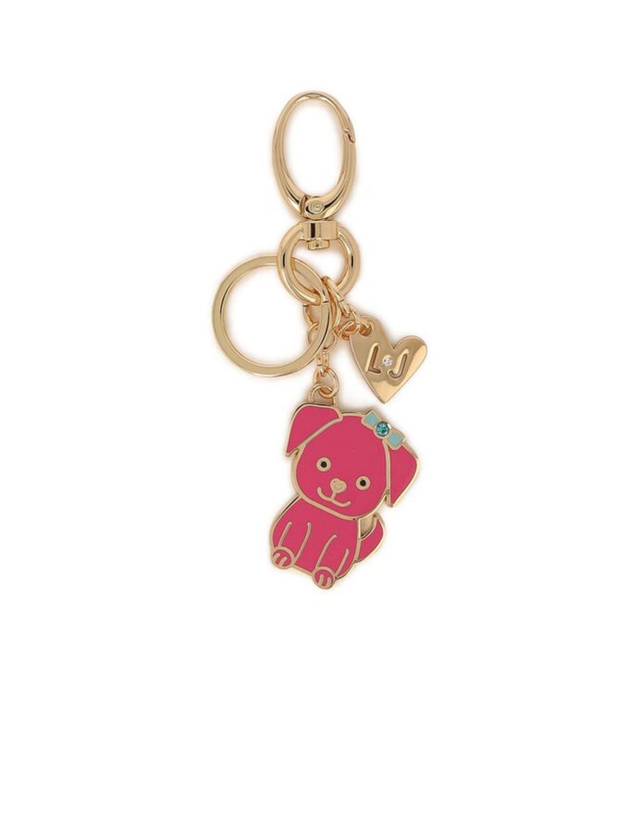 Donna liu jo Portachiavi | Dog Key Ring - Gold/Fuxia