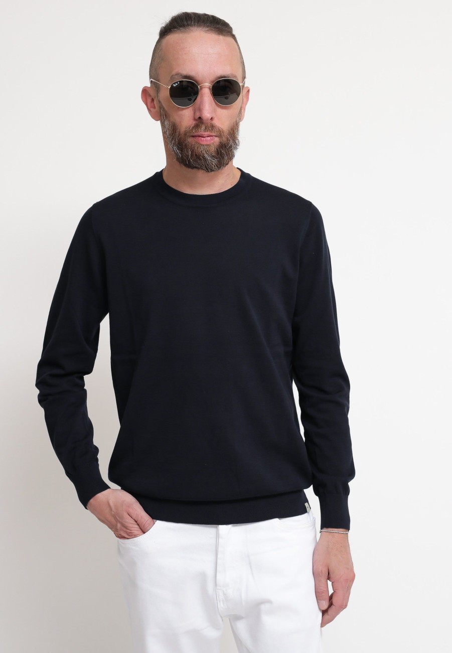 Uomo liu jo uomo Pullover | Maglia Giro Girofresh - Dark Blue