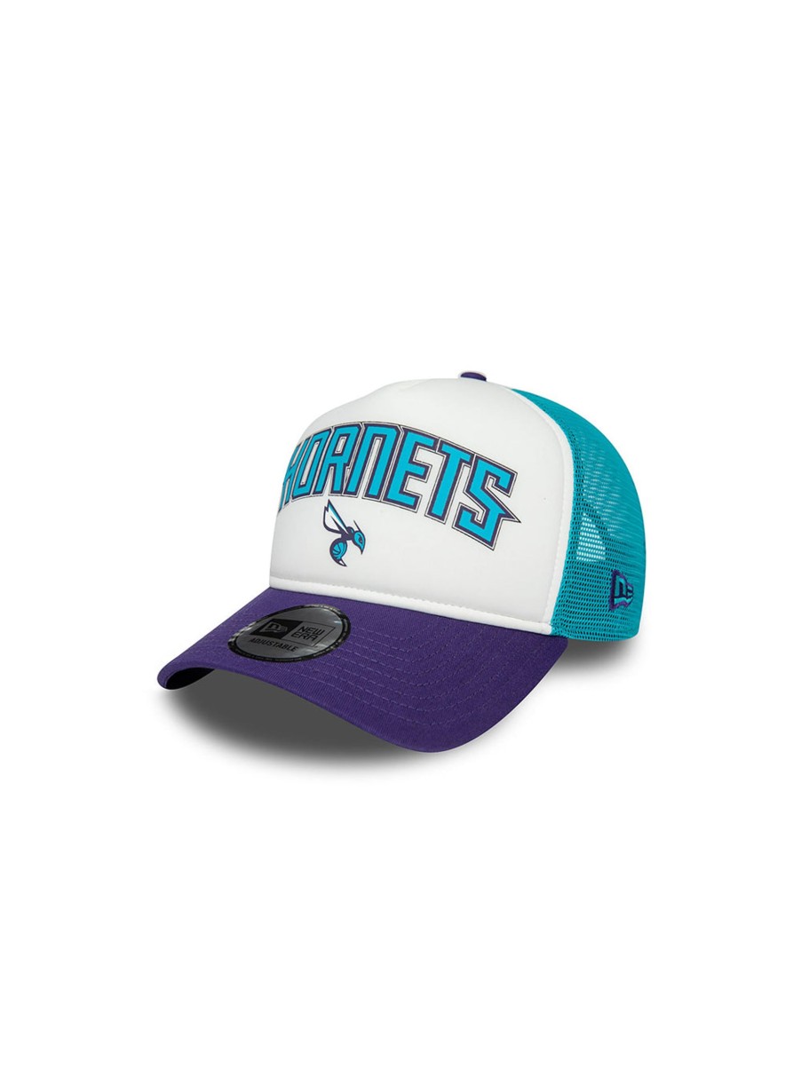 Uomo New Era Cappelli | Cappellino Trucker E-Frame Charlotte Hornets Nba - Retro Blu