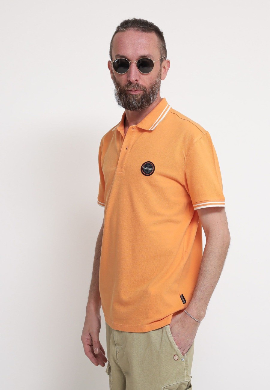 Uomo napapijri Polo | Np Ap Men Top E-Macas Ss - Orange Mock