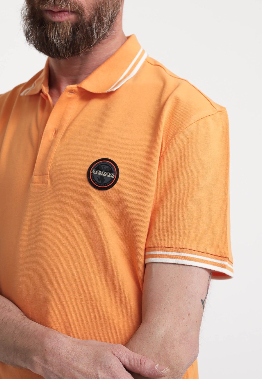 Uomo napapijri Polo | Np Ap Men Top E-Macas Ss - Orange Mock