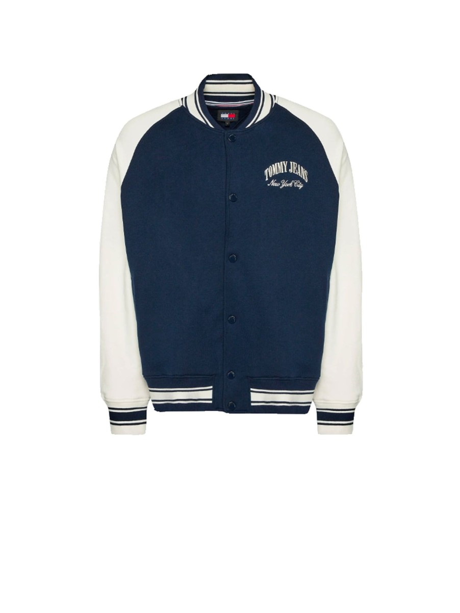 Uomo tommy hilfiger Giubbotti | Tjm Ovz Varsity Bomber Jacket - Dark Night Navy