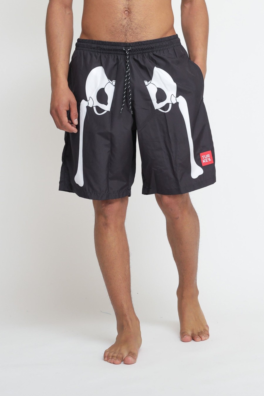 Uomo TURKEY Boxer Da Mare | Saint Tropez Bones - Black/White