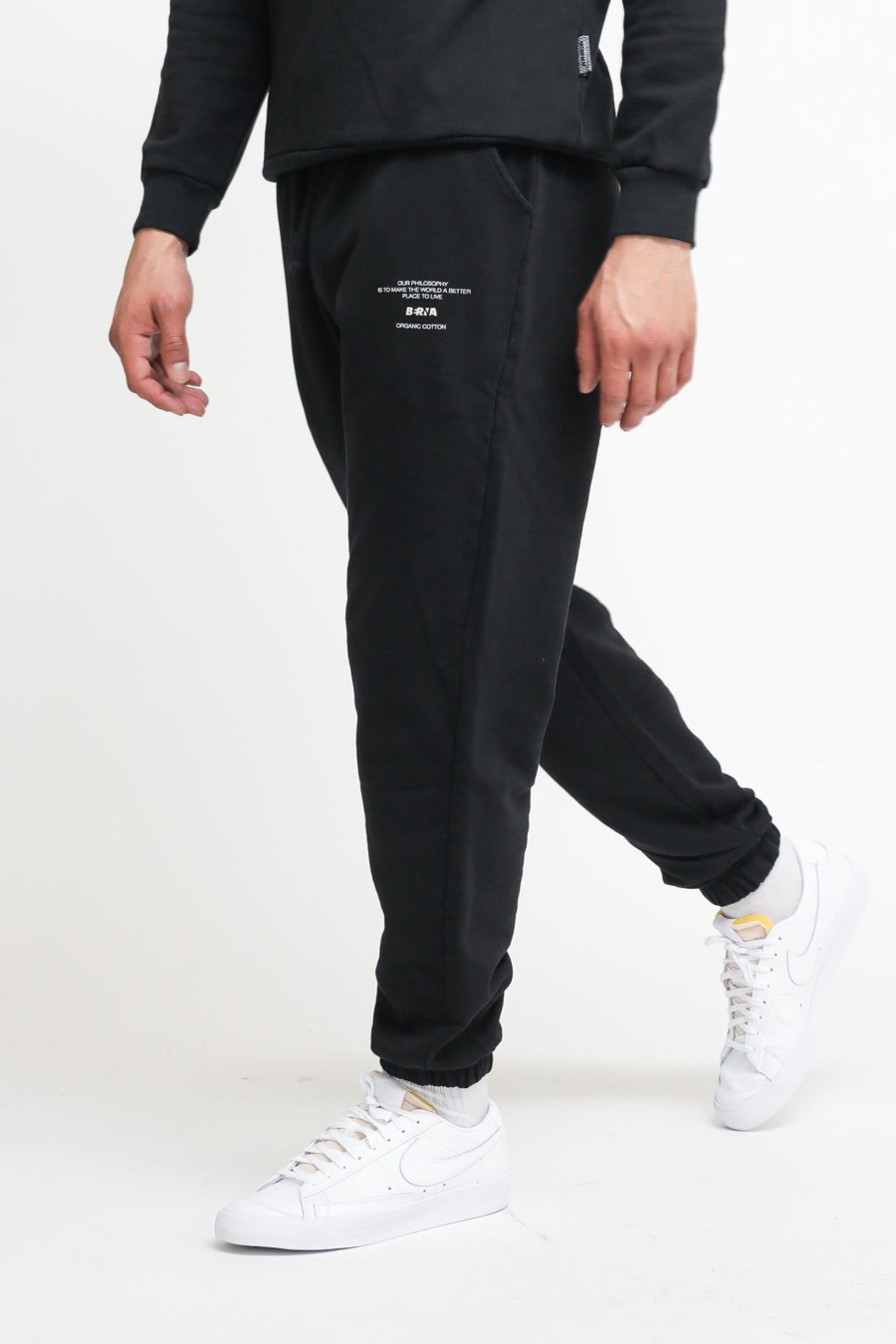 Uomo berna Pantaloni Felpa | Pantalone Felpa Tasca - Nero