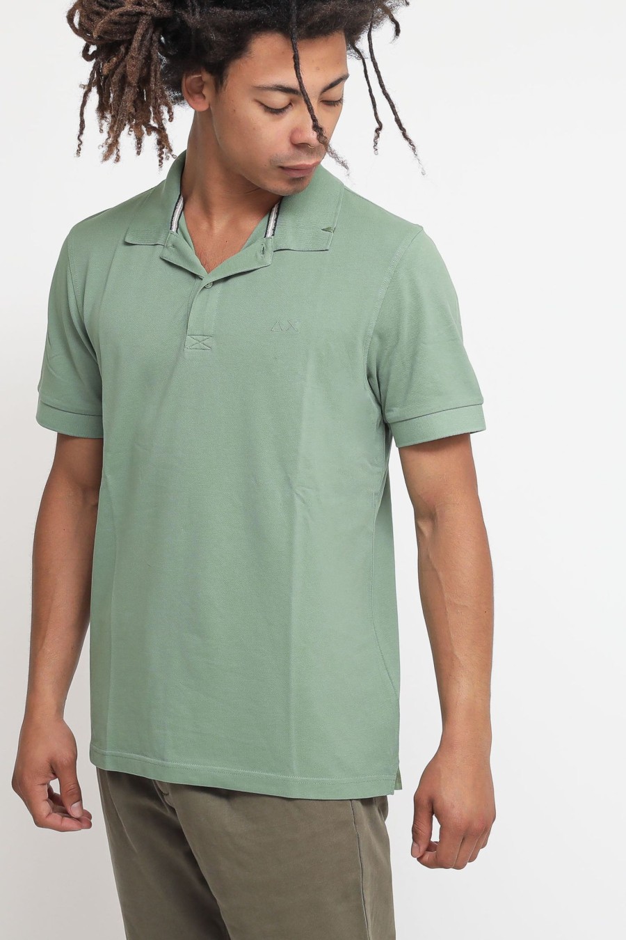 Uomo sun68 Polo | Polo Cold Dye Details - Militare