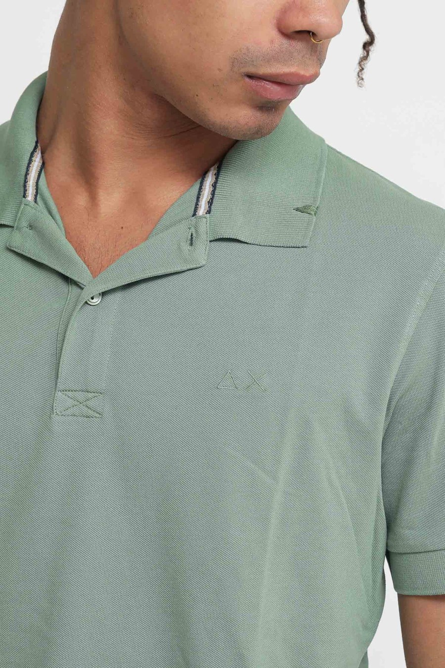 Uomo sun68 Polo | Polo Cold Dye Details - Militare