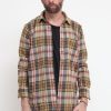 Uomo replay Camicie | Camicia Check - Brown Pink Yellow