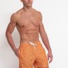 Uomo sun68 Beach Boxer Da Mare | Swim Pant Small Print - Arancione