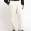 Uomo berna Pantaloni | Pantalaccio Misto Lino - Panna