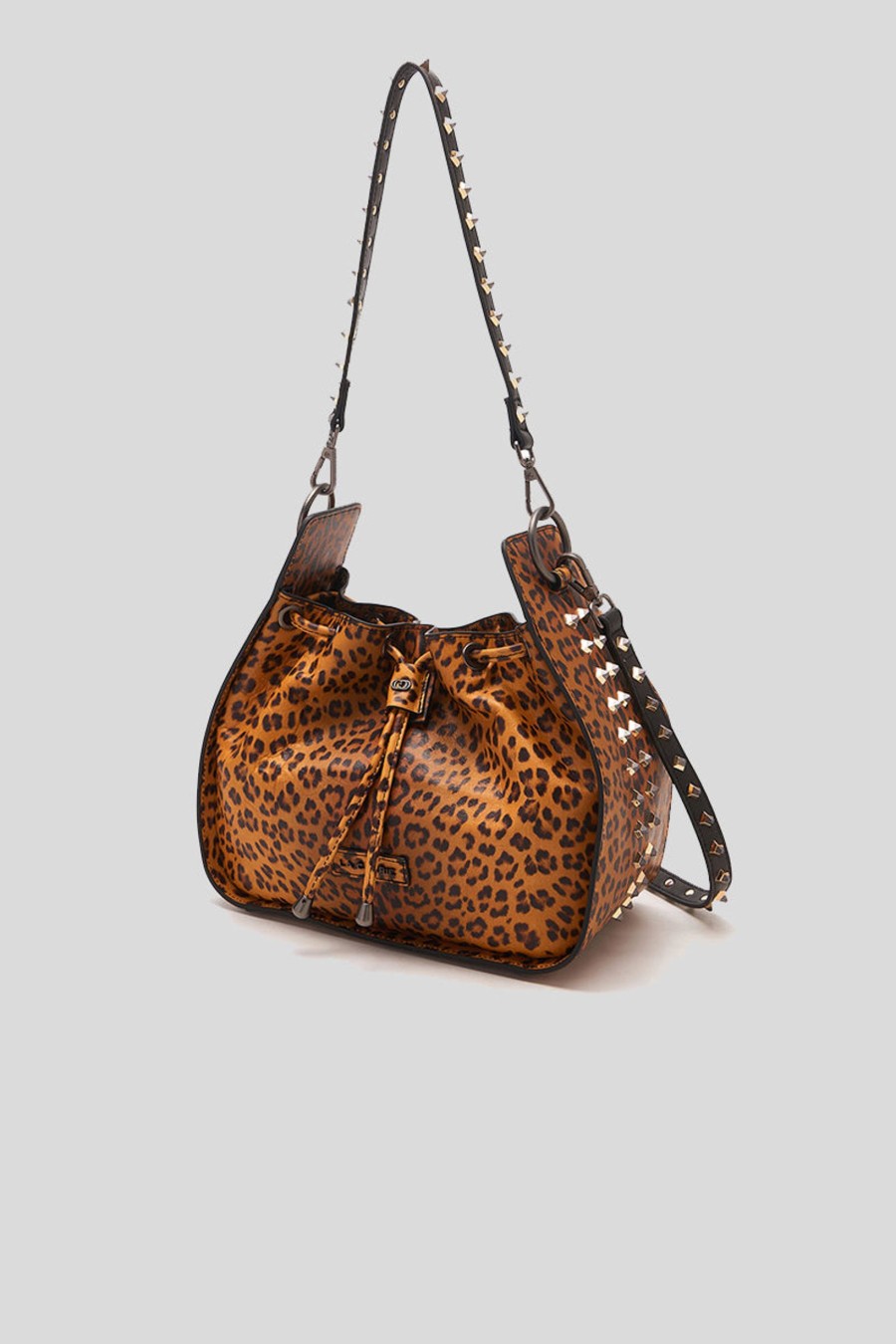 Donna la carrie bag Borse A Tracolla | Animalier Fred Bucket Leather - Leopard