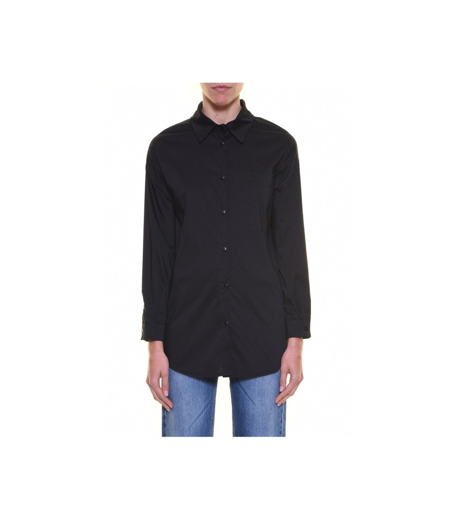 Donna berna Camicie | Camicia Over - Nero