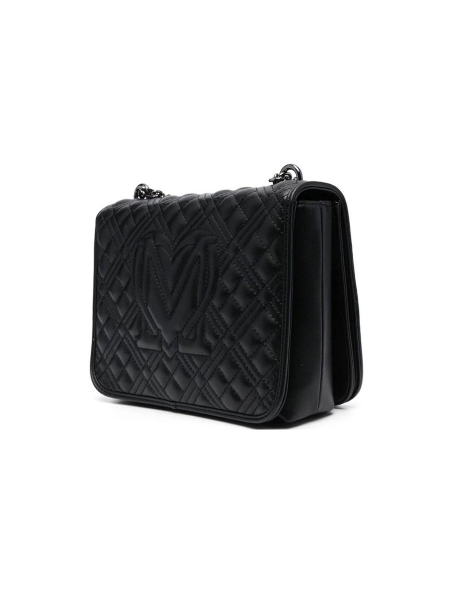 Donna love moschino Borse | Borsa Quilted Pu - Nero/Galvanica Canna Di Fucile