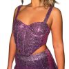 Donna glamorous Top | Ladies Top - Orchid Pink Sequin