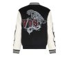 Uomo VISION OF SUPER Giubbotti | Black College Jacket Whit Tiger Logo Print