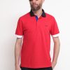 Uomo sun68 Polo | Polo 3 Color Way El - Rosso Fuoco