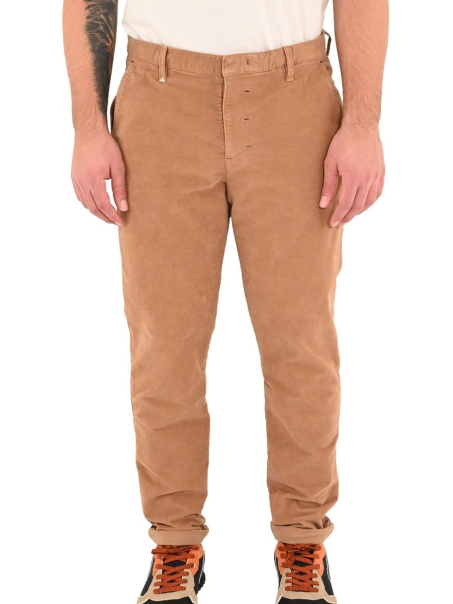 Uomo berna Pantaloni | M Pantalone Velluto - Cammello