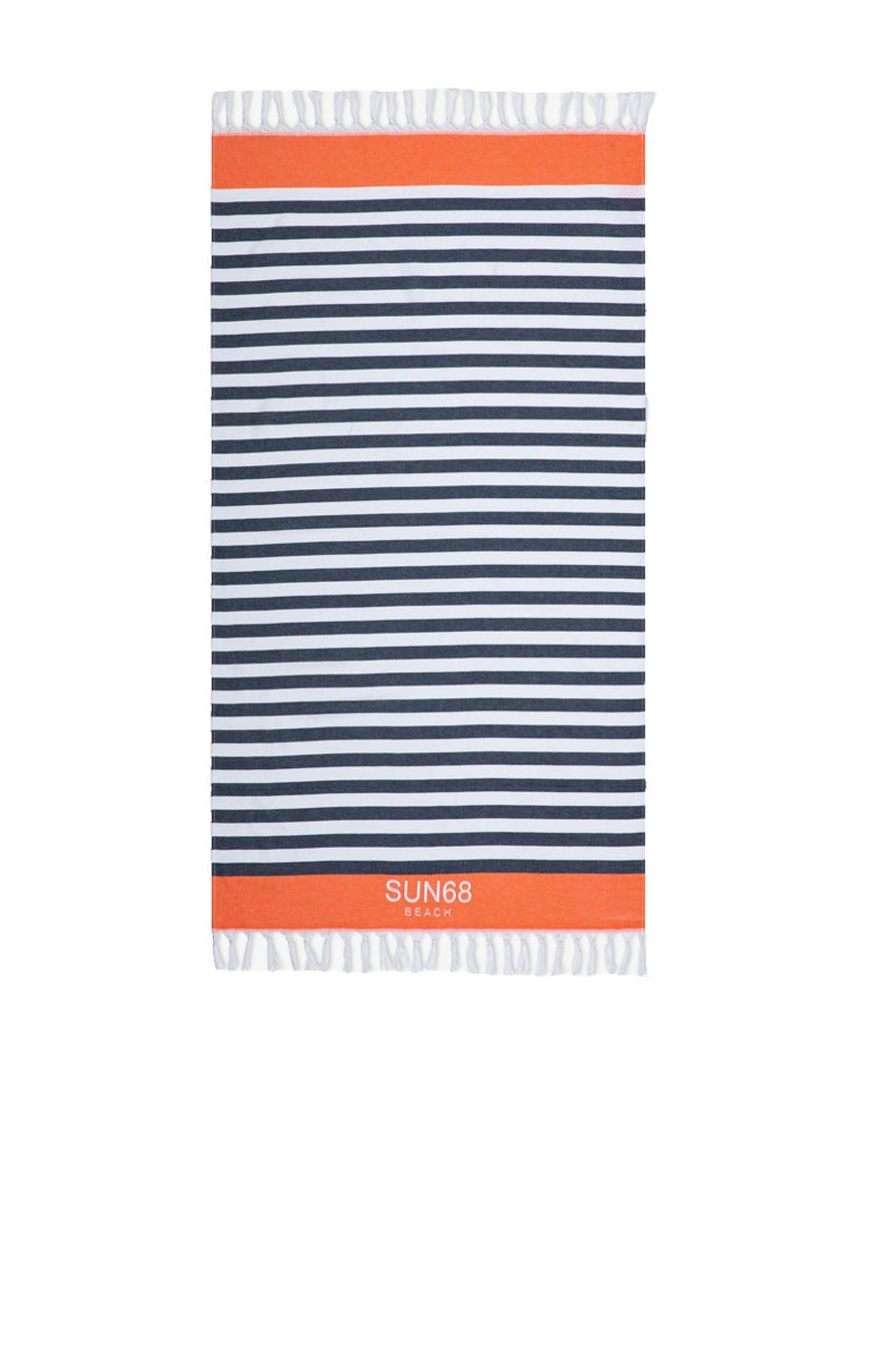 Uomo sun68 Beach Teli Mare | Beach Towel Stripes - Bianco/Navy Blue