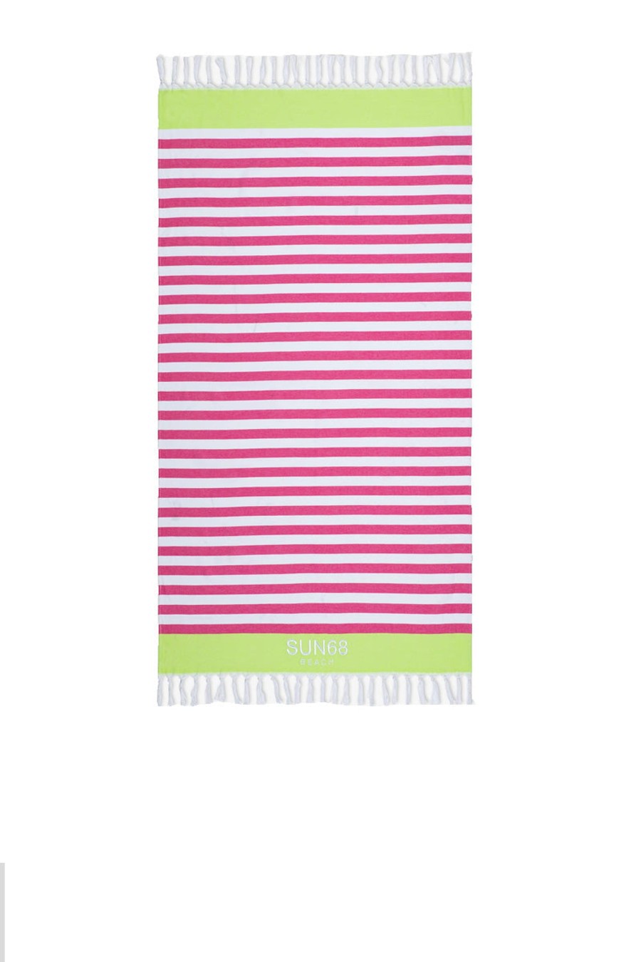 Donna sun68 Beach Teli Mare | Beach Towel Stripes - Bianco/Fuxia