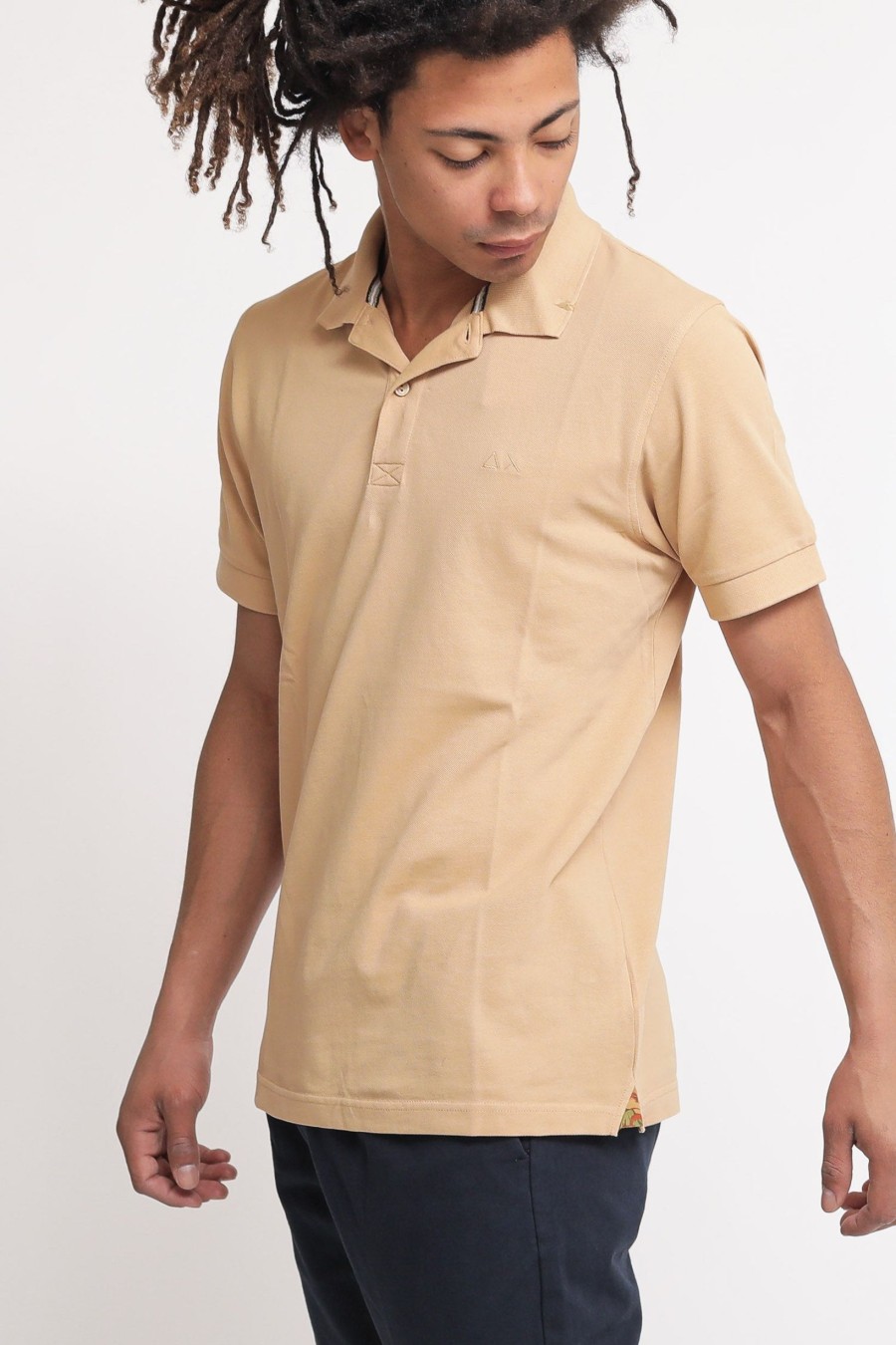 Uomo sun68 Polo | Polo Cold Dye Details - Sabbia