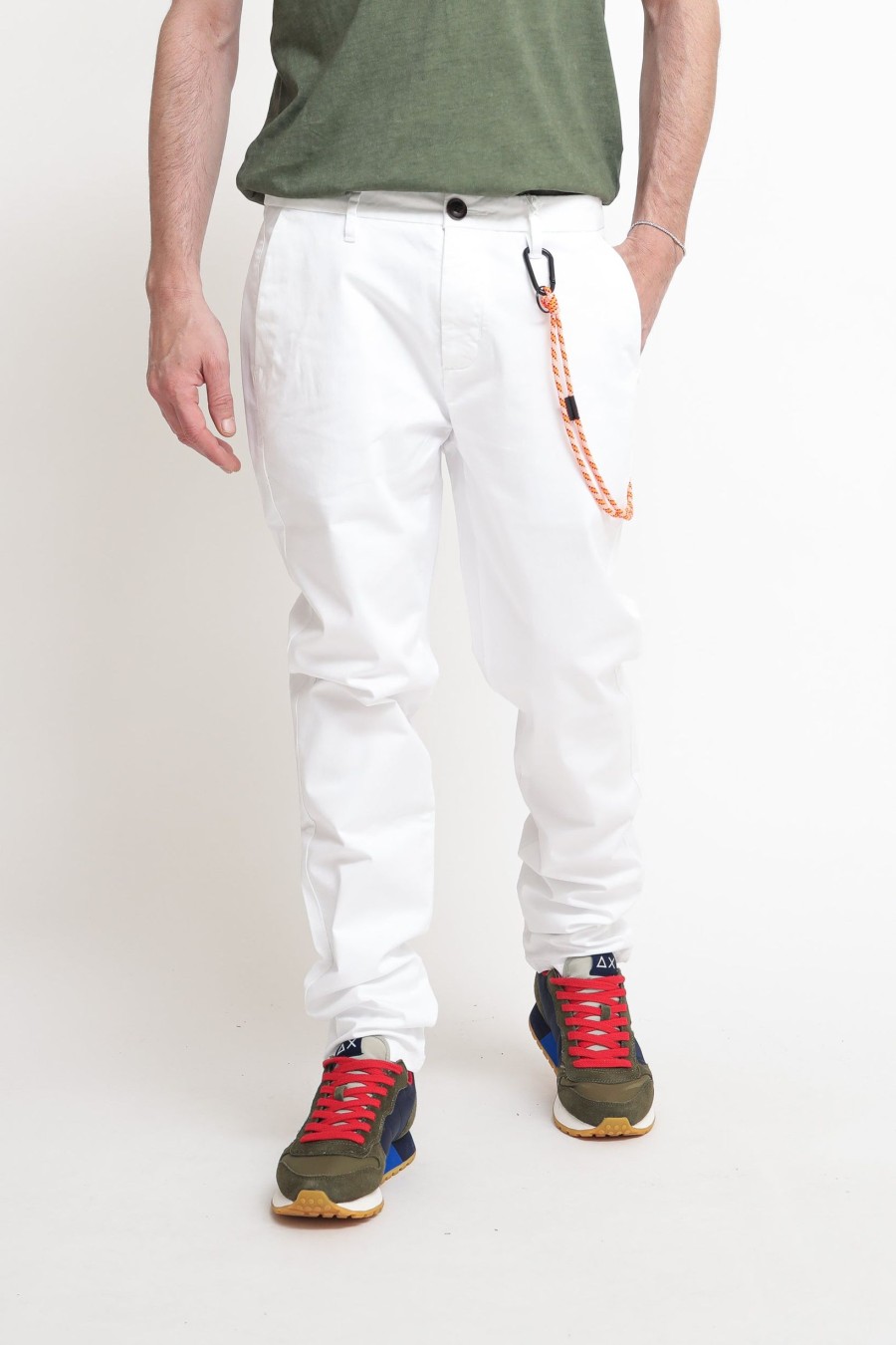 Uomo sun68 Pantaloni | Pant Chino Slim - Bianco