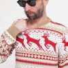 Uomo bl11 Pullover | Maglia Natalizia - Cammello