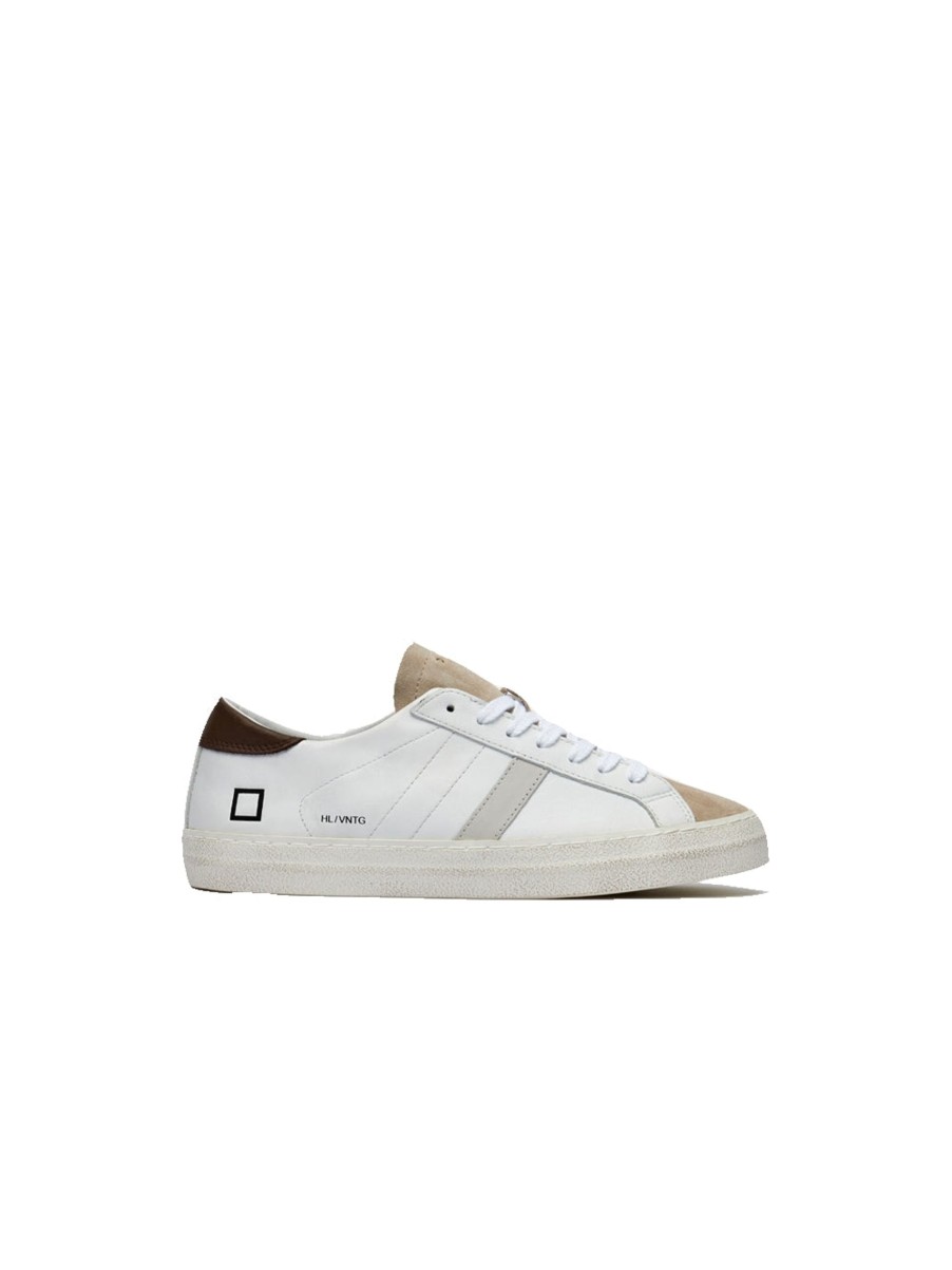 Scarpe d.a.t.e. | Hill Low Vintage Calf White-T. Moro