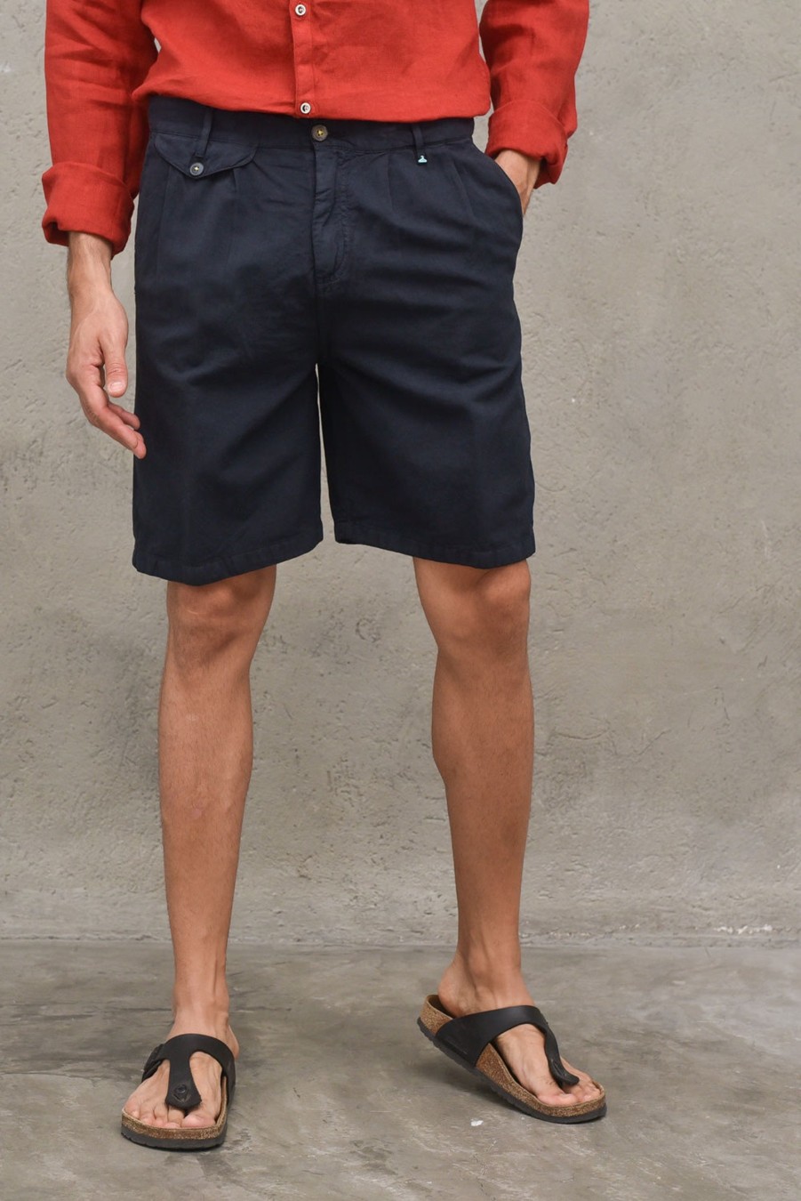 Uomo berna Shorts | Bermuda Lino - Blu