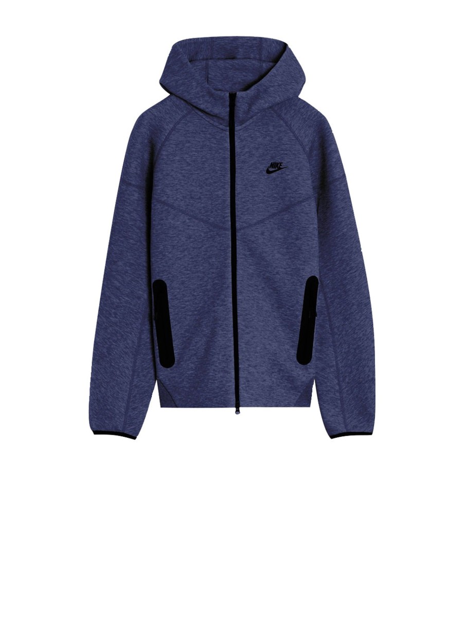 Uomo nike Felpe | Sportswear Tech Fleece Windrunner Felpa Con Cappuccio E Zip A Tutta Lunghezza - Blue