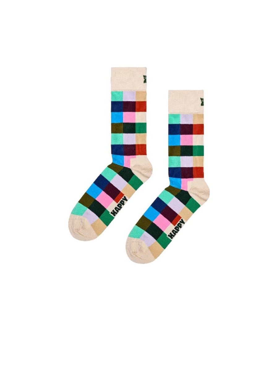 Donna happy socks Calzini | Crew Rainbow Check Socks